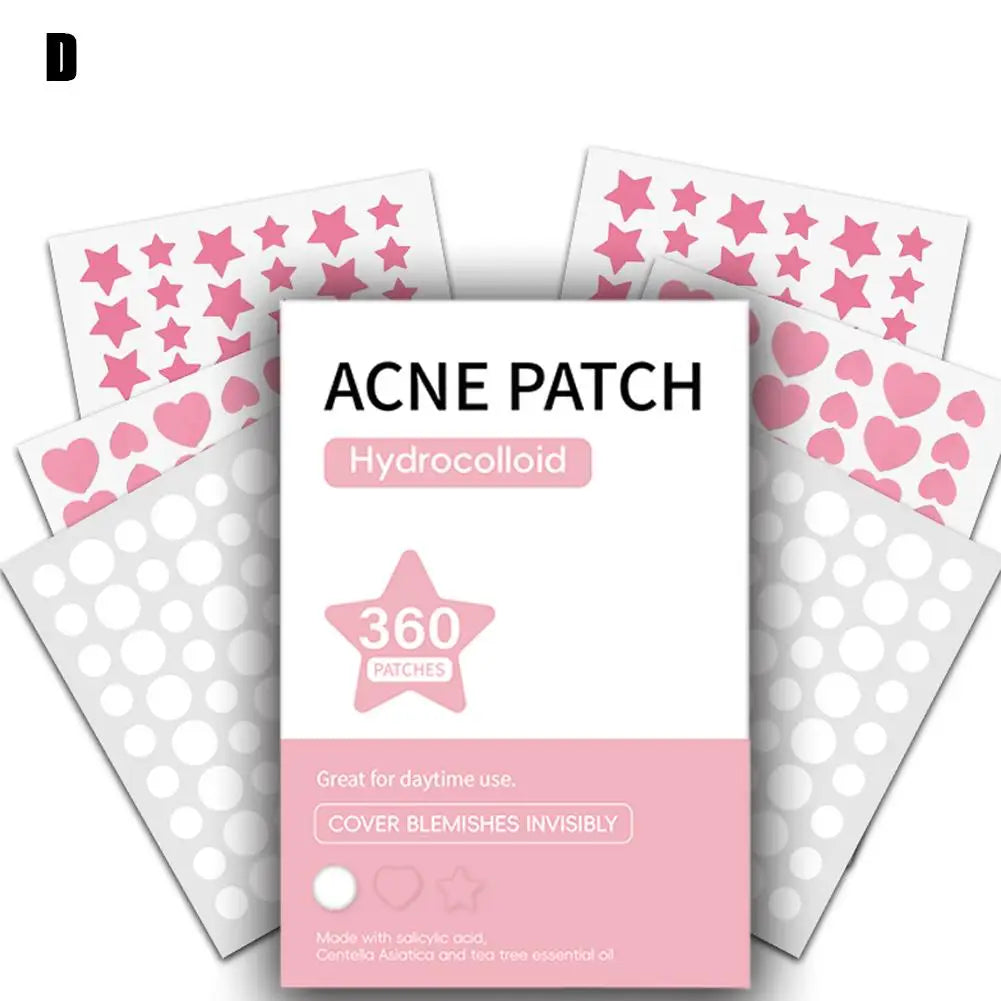 360 Colorful & Invisible Pimple Removal Anti-Acne Hydrocolloid Patches