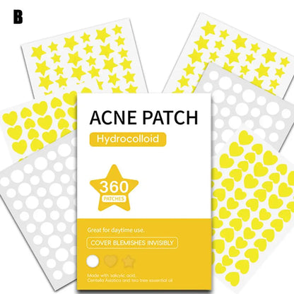 360 Colorful & Invisible Pimple Removal Anti-Acne Hydrocolloid Patches