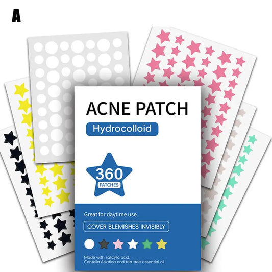 360 Colorful & Invisible Pimple Removal Anti-Acne Hydrocolloid Patches
