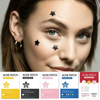 360 Colorful & Invisible Pimple Removal Anti-Acne Hydrocolloid Patches