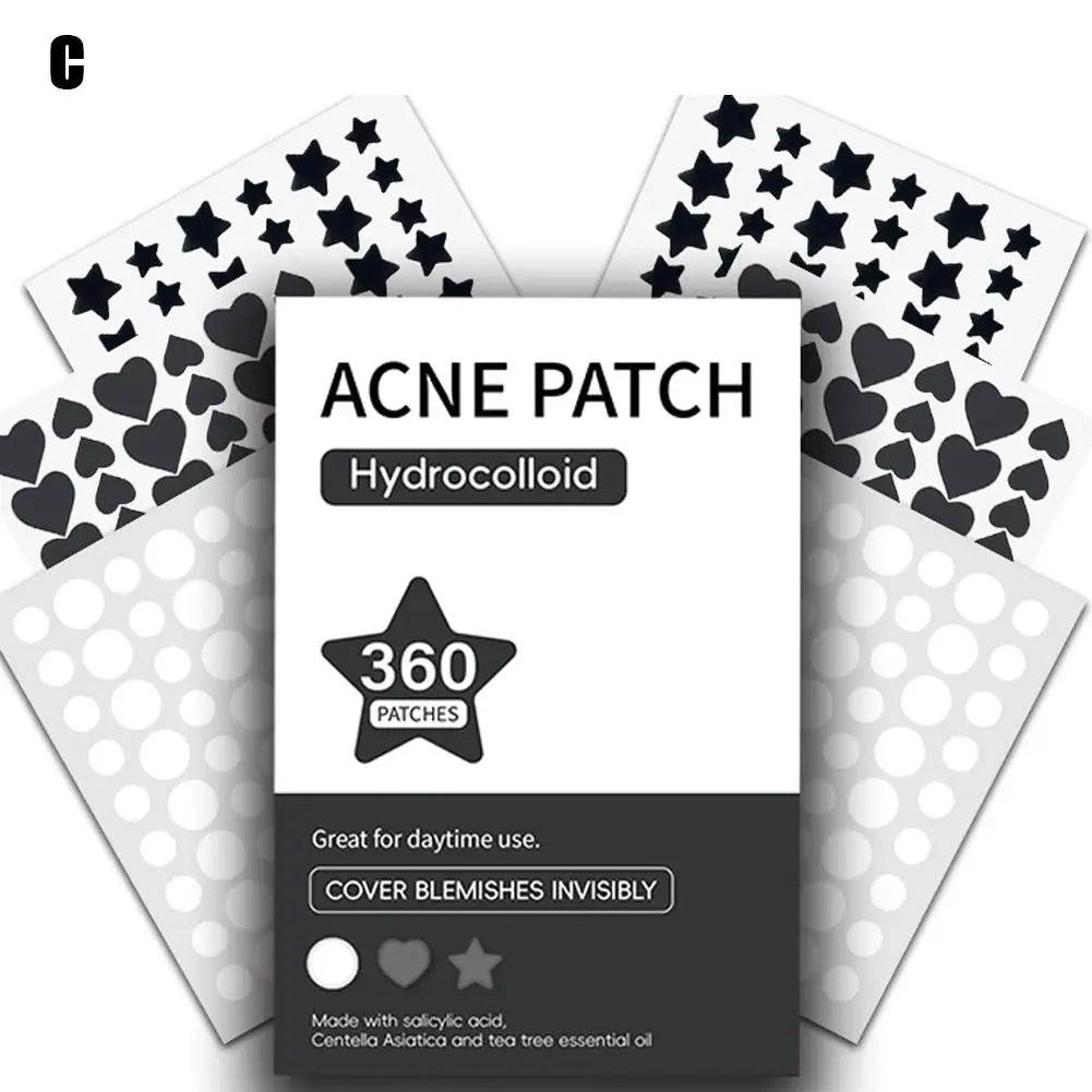 360 Colorful & Invisible Pimple Removal Anti-Acne Hydrocolloid Patches