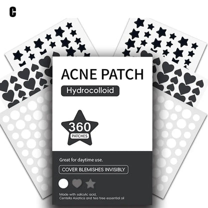 360 Colorful & Invisible Pimple Removal Anti-Acne Hydrocolloid Patches